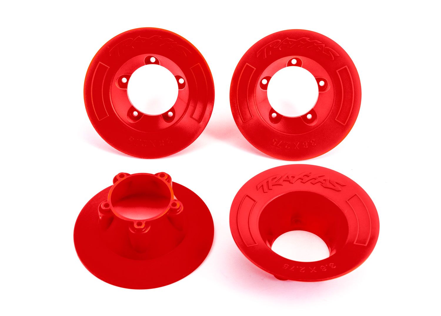 TRAXXAS 9569R Wheel covers, red (4) (fits #9572 wheels)