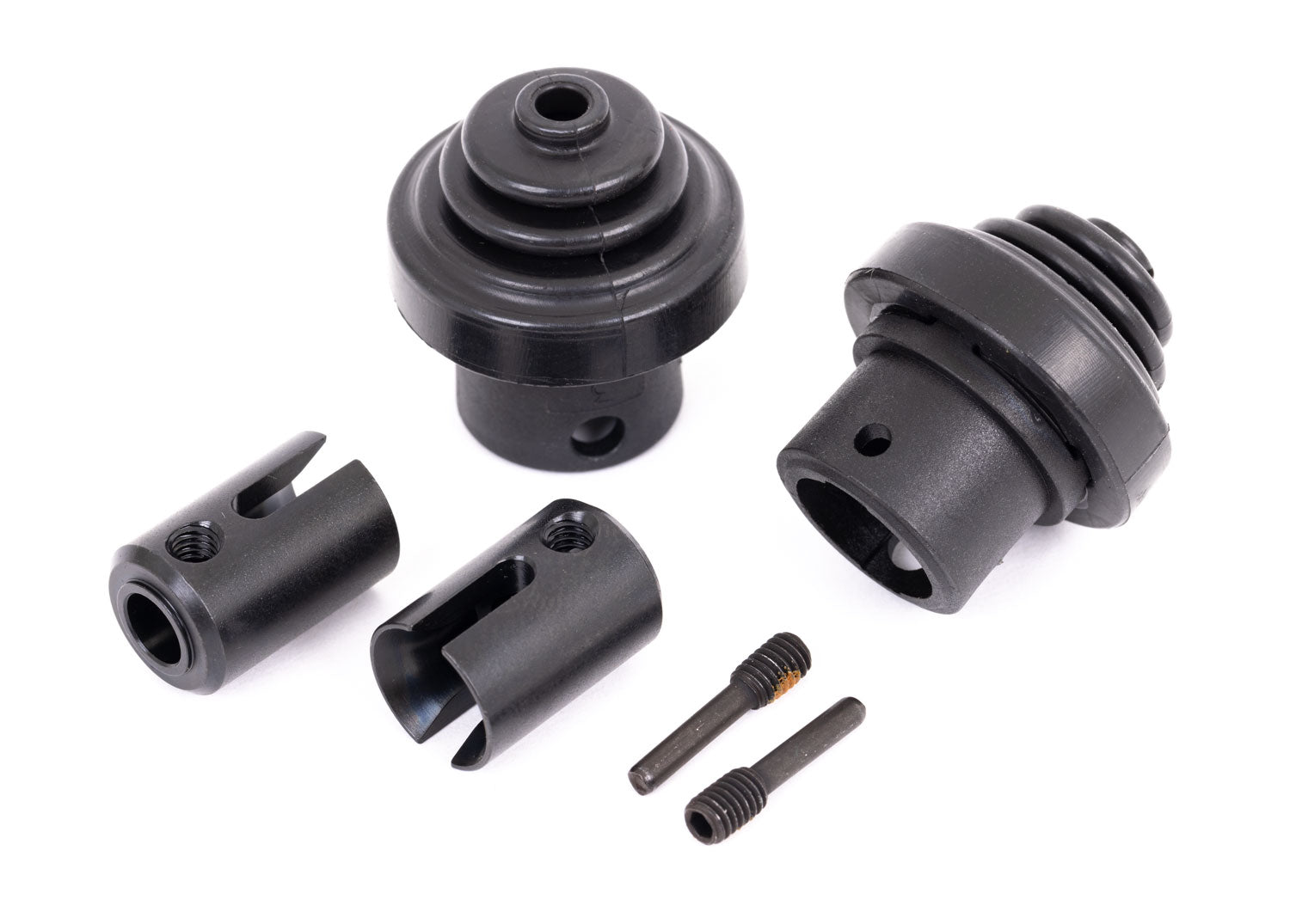 TRAXXAS 9587 Drive cup, front or rear (hardened steel) (for differential pinion gear)/ driveshaft boots (2)/ boot retainers (2)