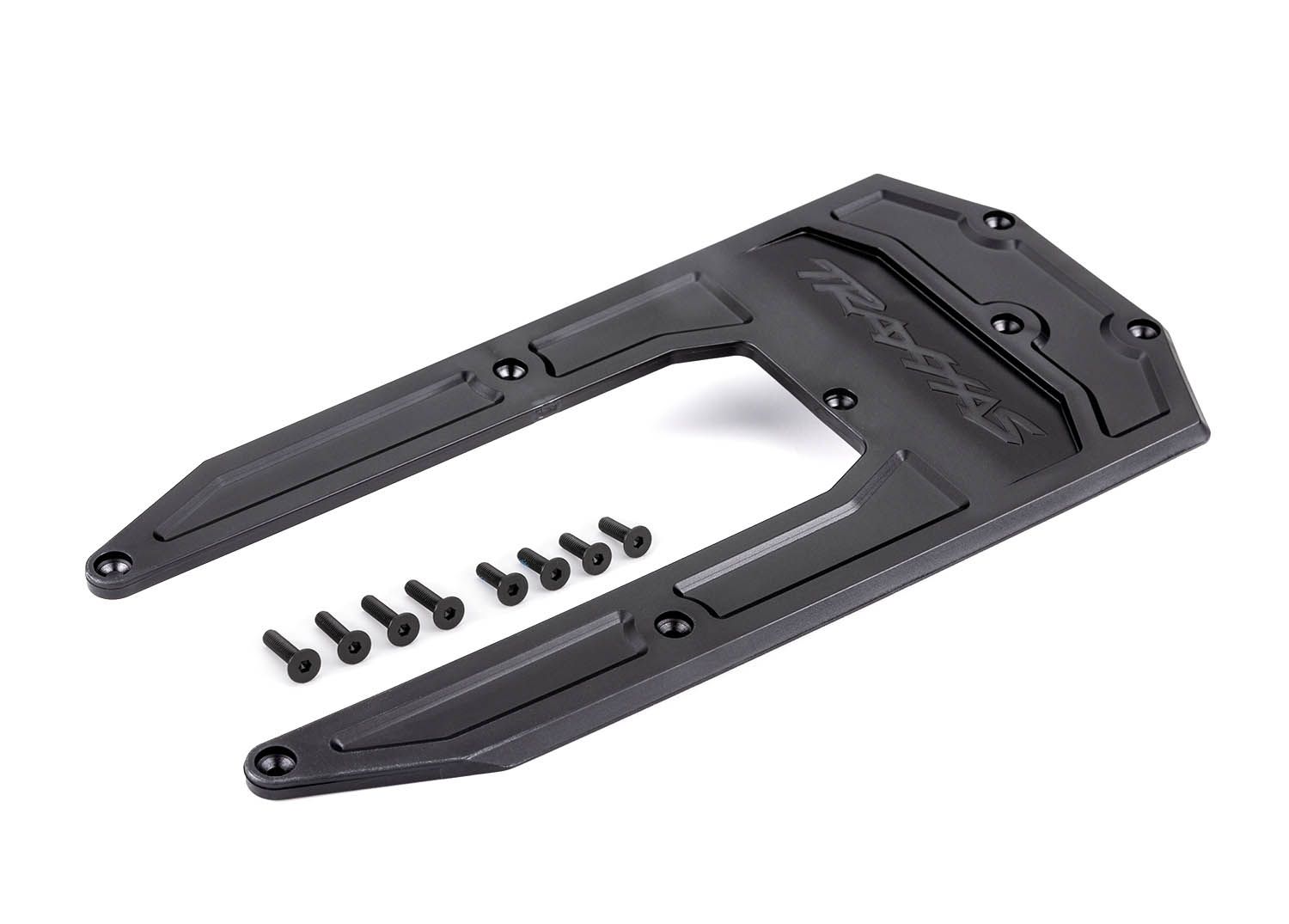 TRAXXAS 9623 Skidplate, chassis, black (fits Sledge®)