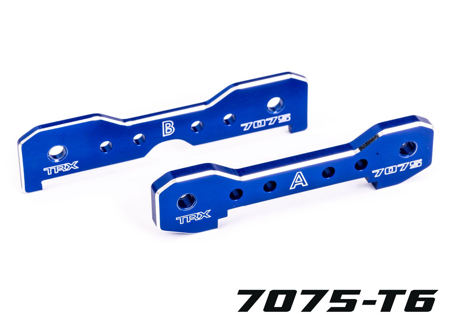 TRAXXAS 9629 Tie bars, front, 7075-T6 aluminum (blue-anodized) (fits Sledge®)