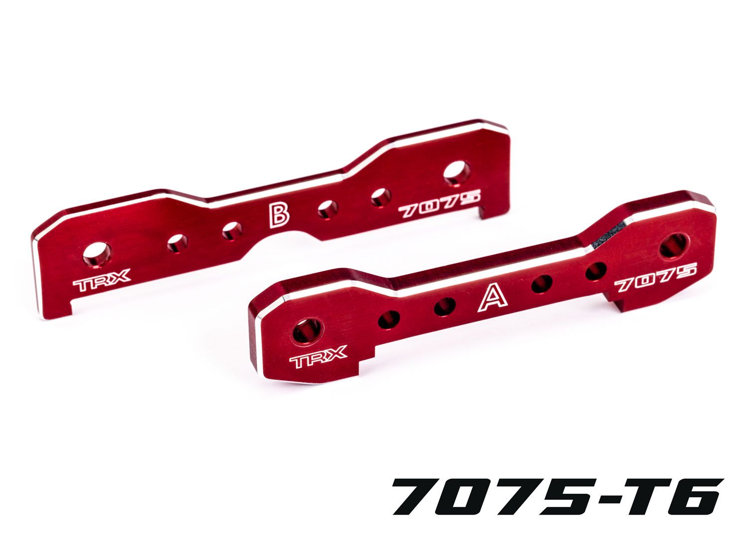 TRAXXAS 9629R Tie bars, front, 7075-T6 aluminum (red-anodized) (fits Sledge®)