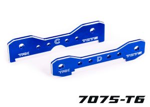 TRAXXAS 9630 Tie bars, rear, 7075-T6 aluminum (blue-anodized) (fits Sledge®)