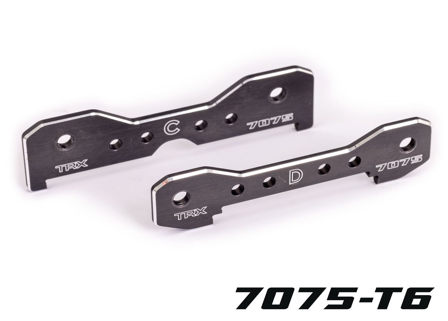 TRAXXAS 9630A Tie bars, rear, 7075-T6 aluminum (dark titanium-anodized) (fits Sledge®)