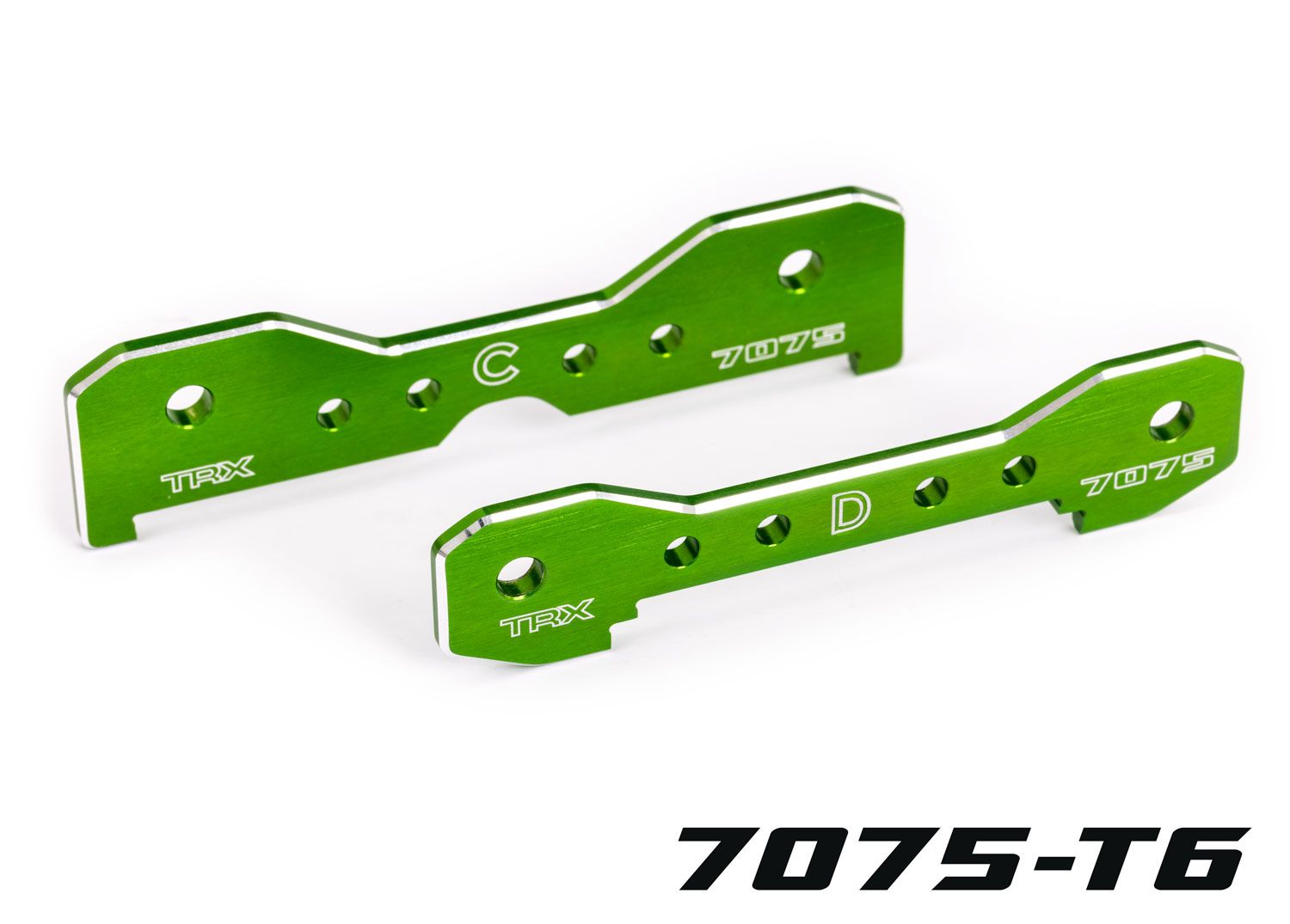 TRAXXAS 9630G Tie bars, rear, 7075-T6 aluminum (green-anodized) (fits Sledge®)