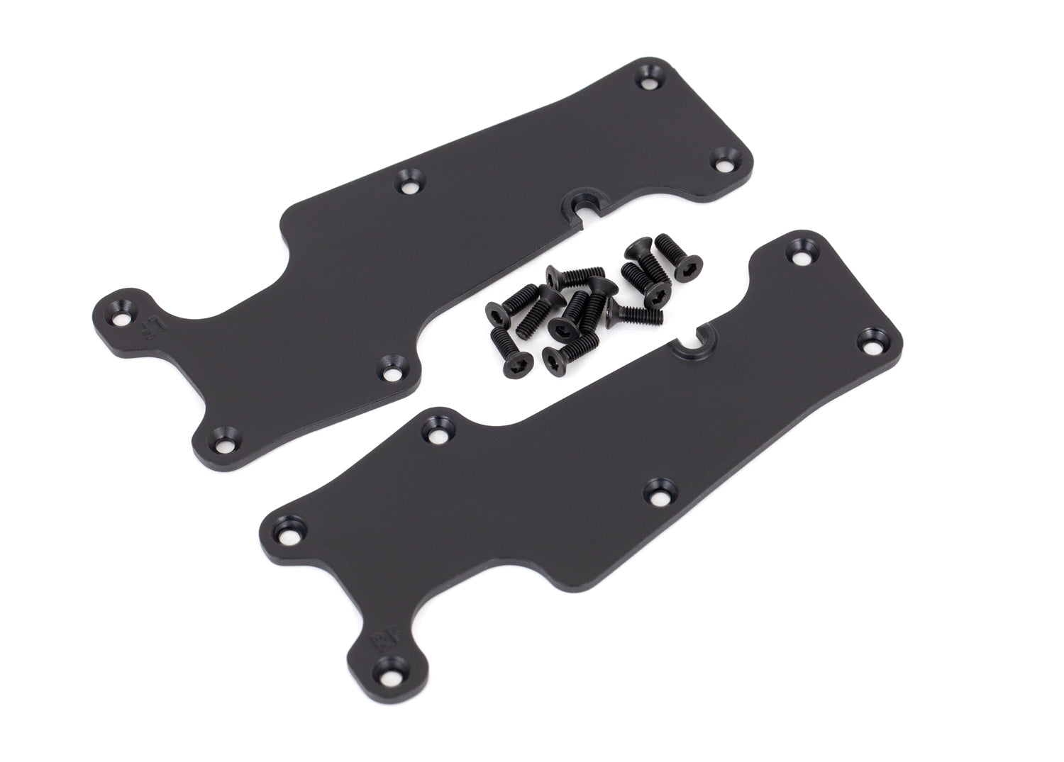 TRAXXAS 9633 Suspension arm covers, black, front (left and right)/ 2.5x8 CCS (12)