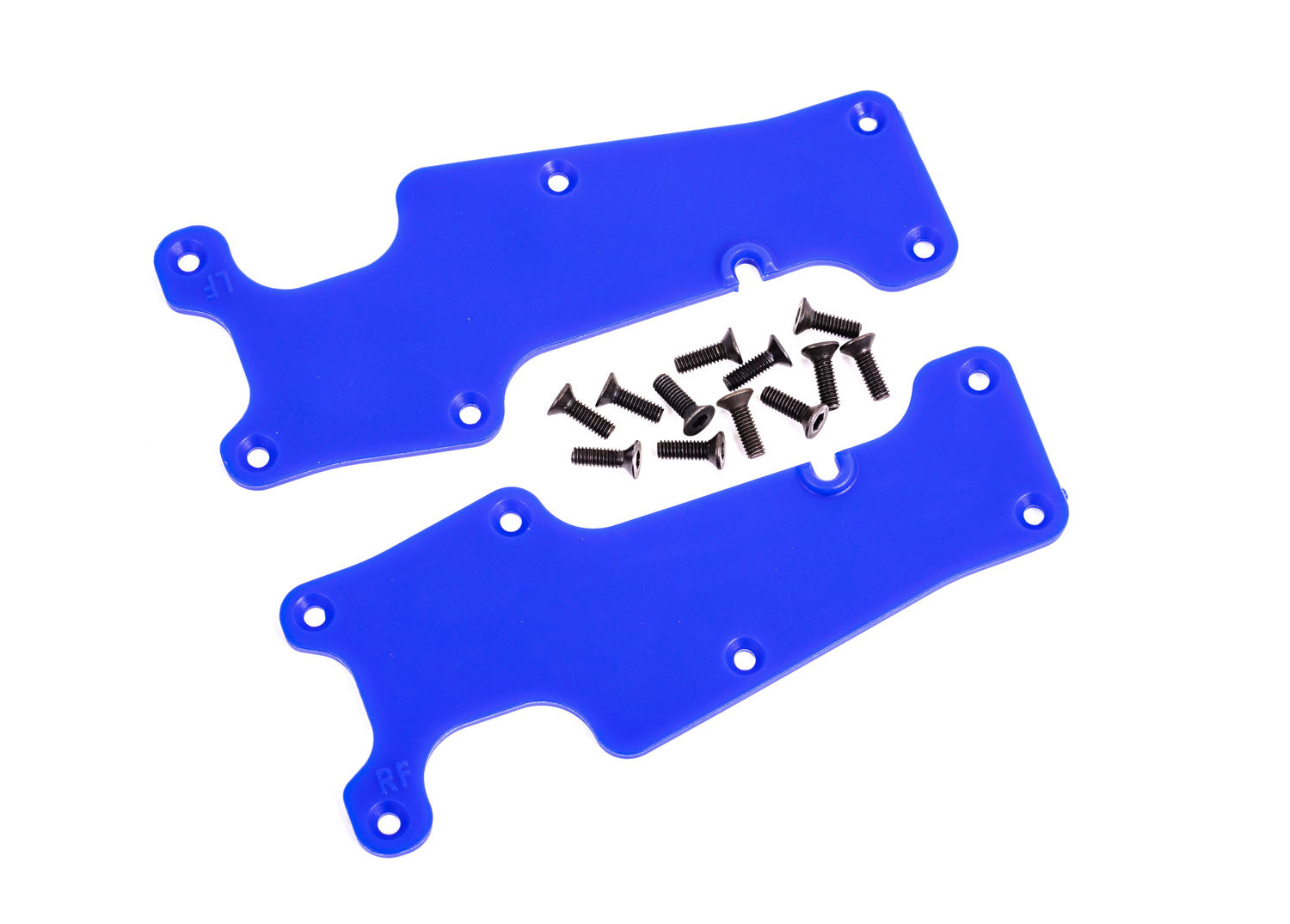 TRAXXAS 9633X Suspension arm covers, blue, front (left and right)/ 2.5x8 CCS (12)