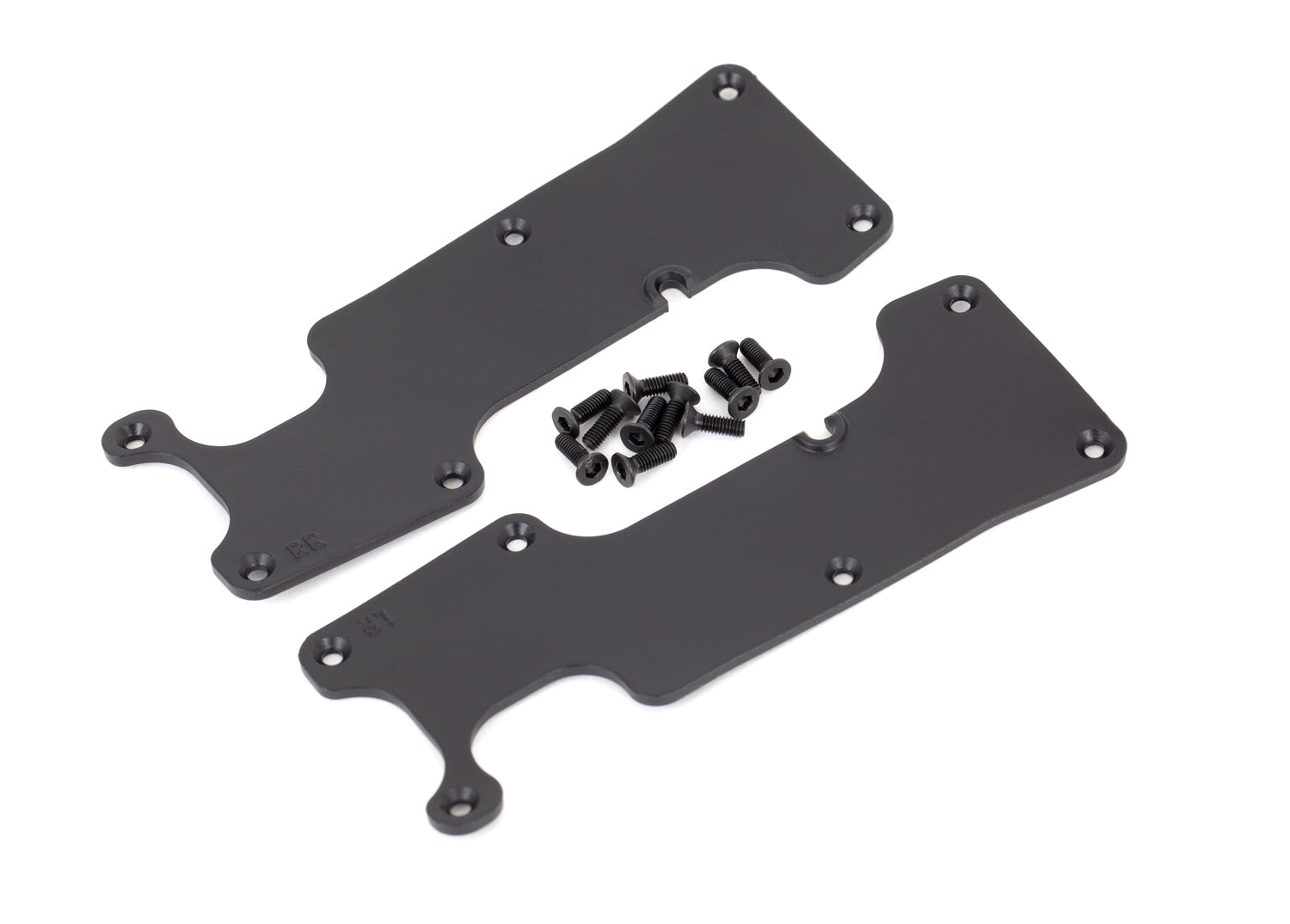 TRAXXAS 9634 Suspension arm covers, black, rear (left and right)/ 2.5x8 CCS (12)