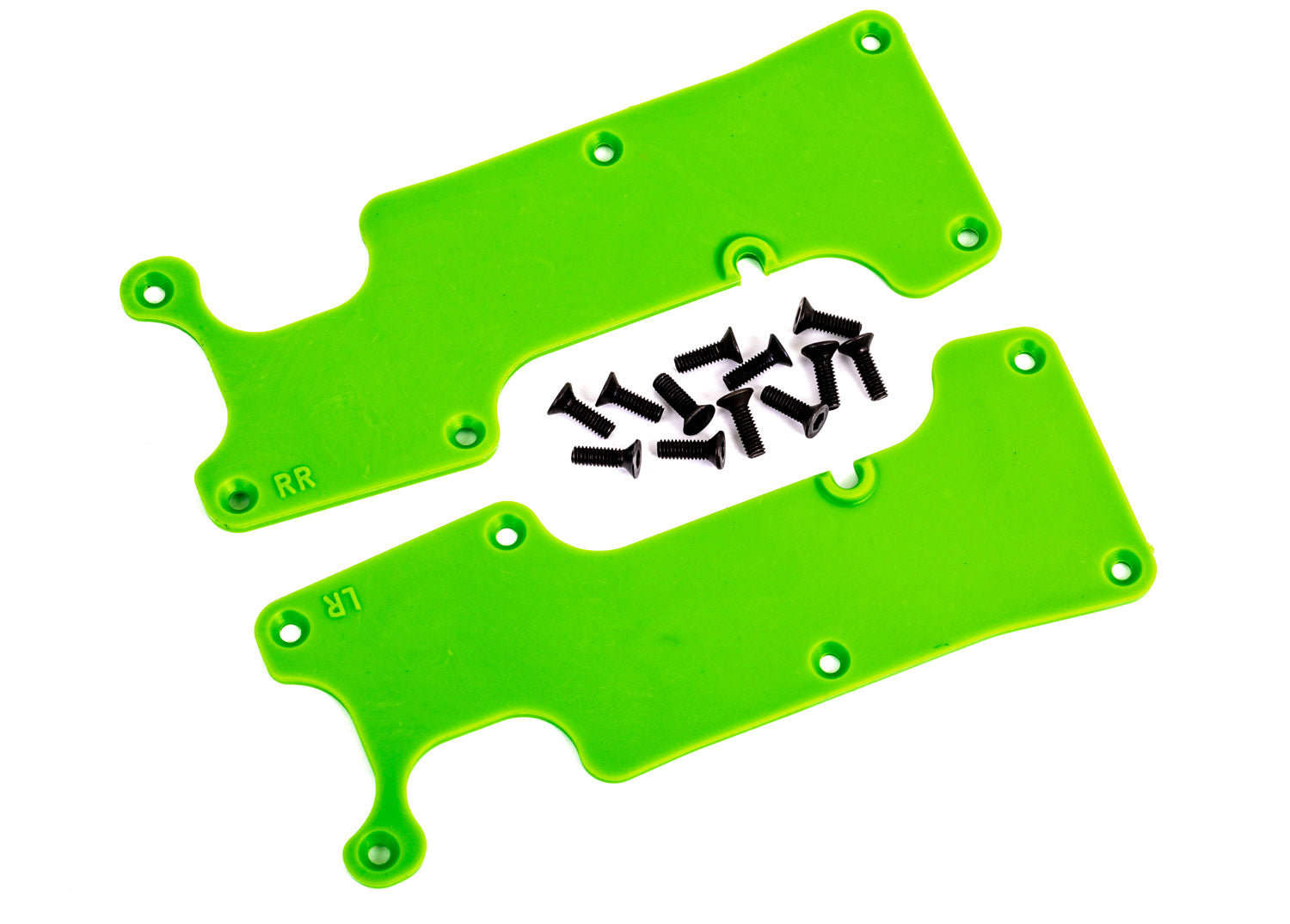 TRAXXAS 9634G Suspension arm covers, green, rear (left and right)/ 2.5x8 CCS (12)