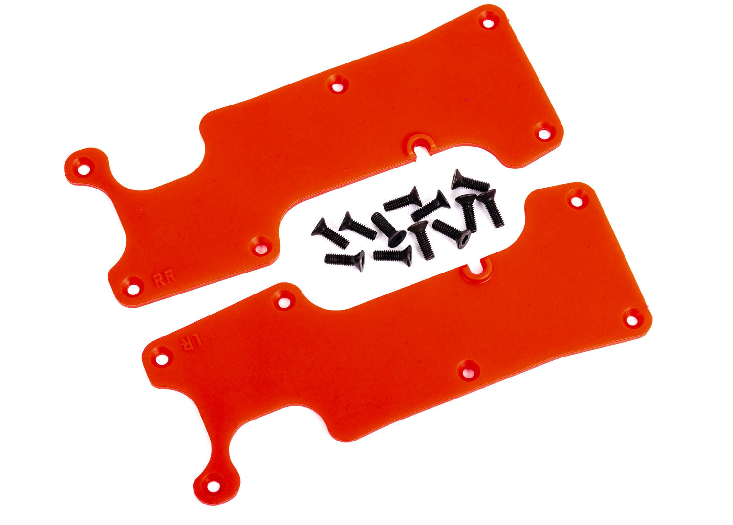 TRAXXAS 9634R Suspension arm covers, red, rear (left and right)/ 2.5x8 CCS (12)