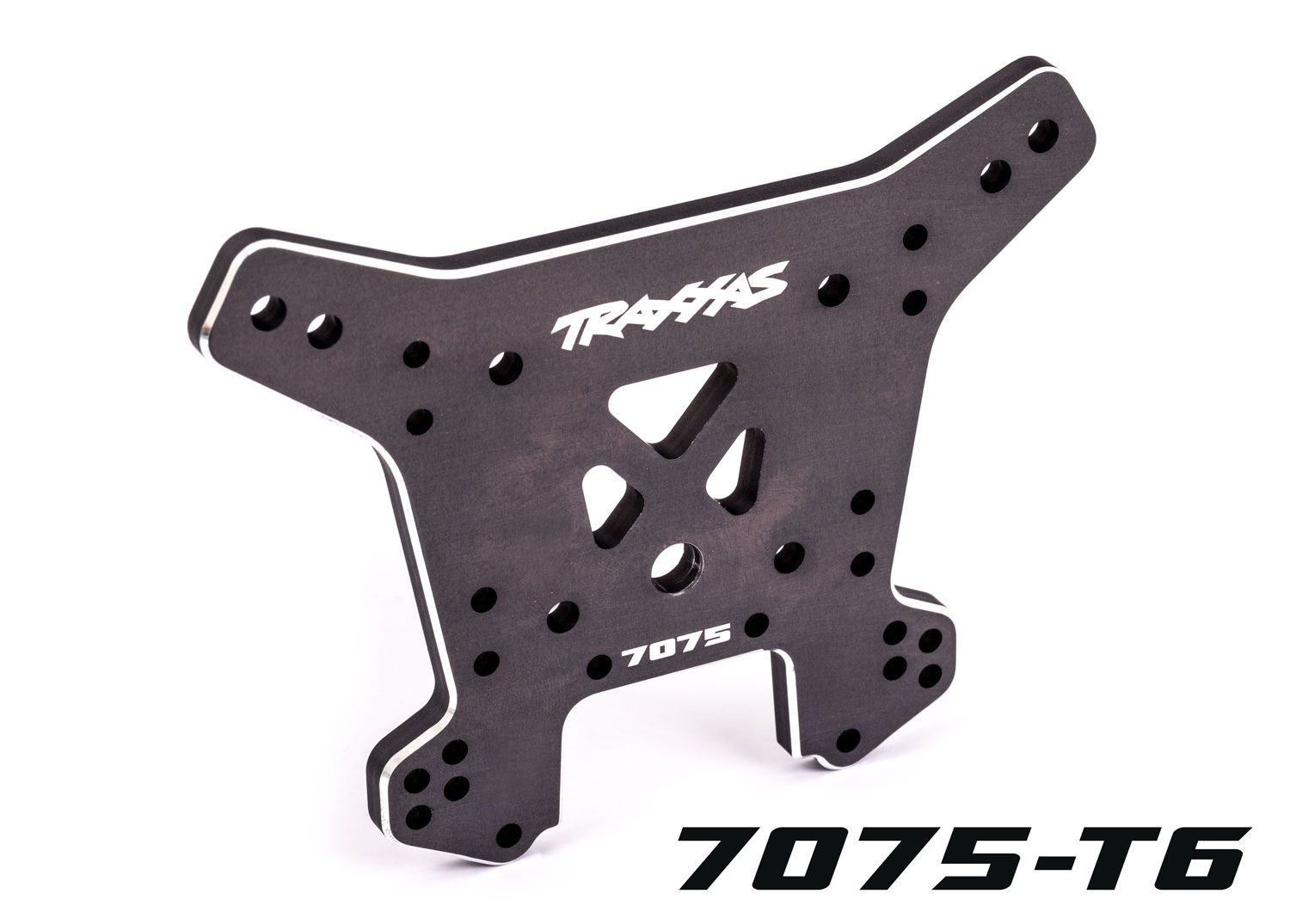 TRAXXAS 9638A Shock tower, rear, 7075-T6 aluminum (dark titanium-anodized) (fits Sledge®)