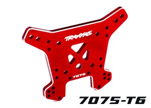 TRAXXAS 9638R Shock tower, rear, 7075-T6 aluminum (red-anodized) (fits Sledge®)