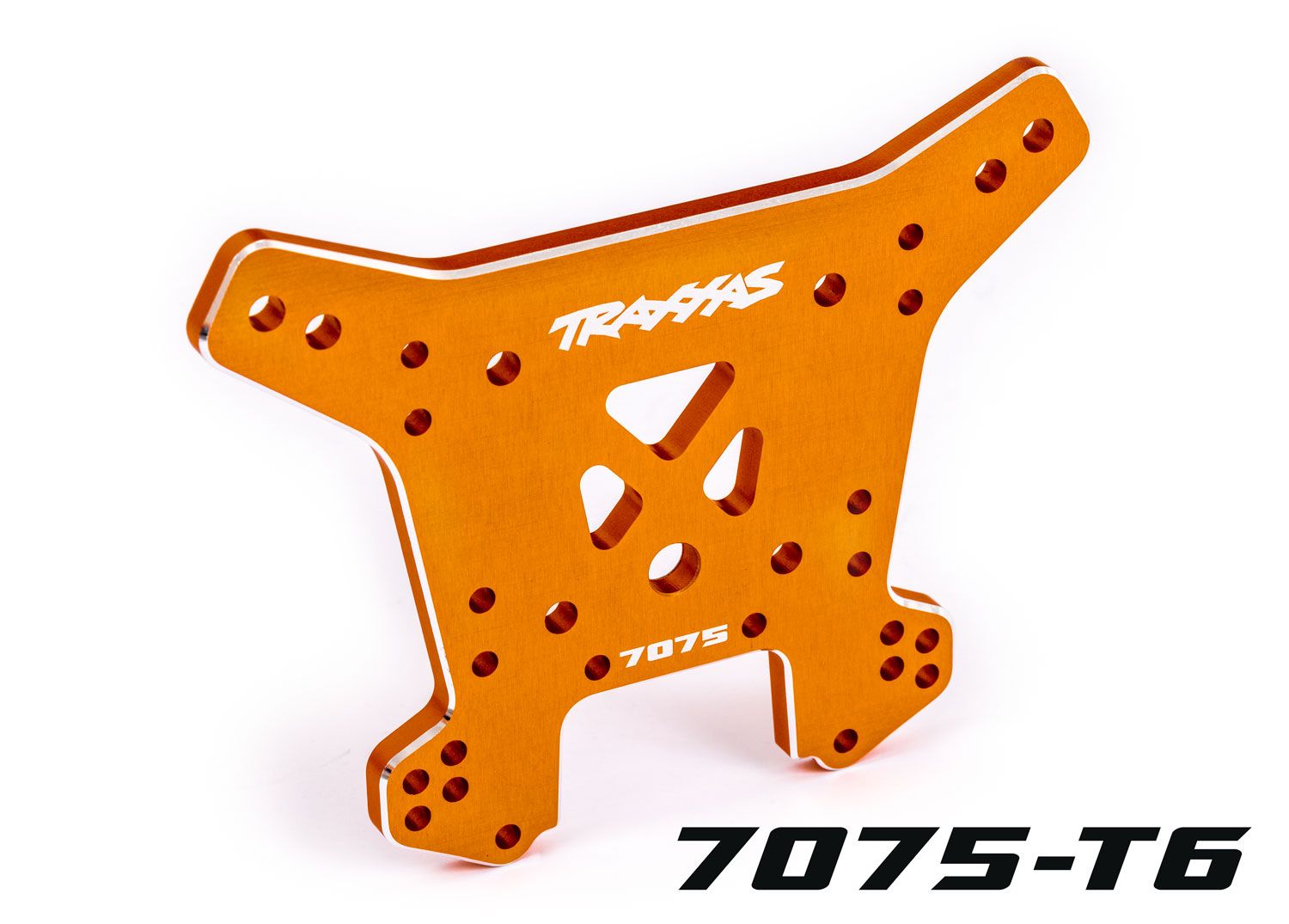 TRAXXAS 9638T Shock tower, rear, 7075-T6 aluminum (orange-anodized) (fits Sledge®)