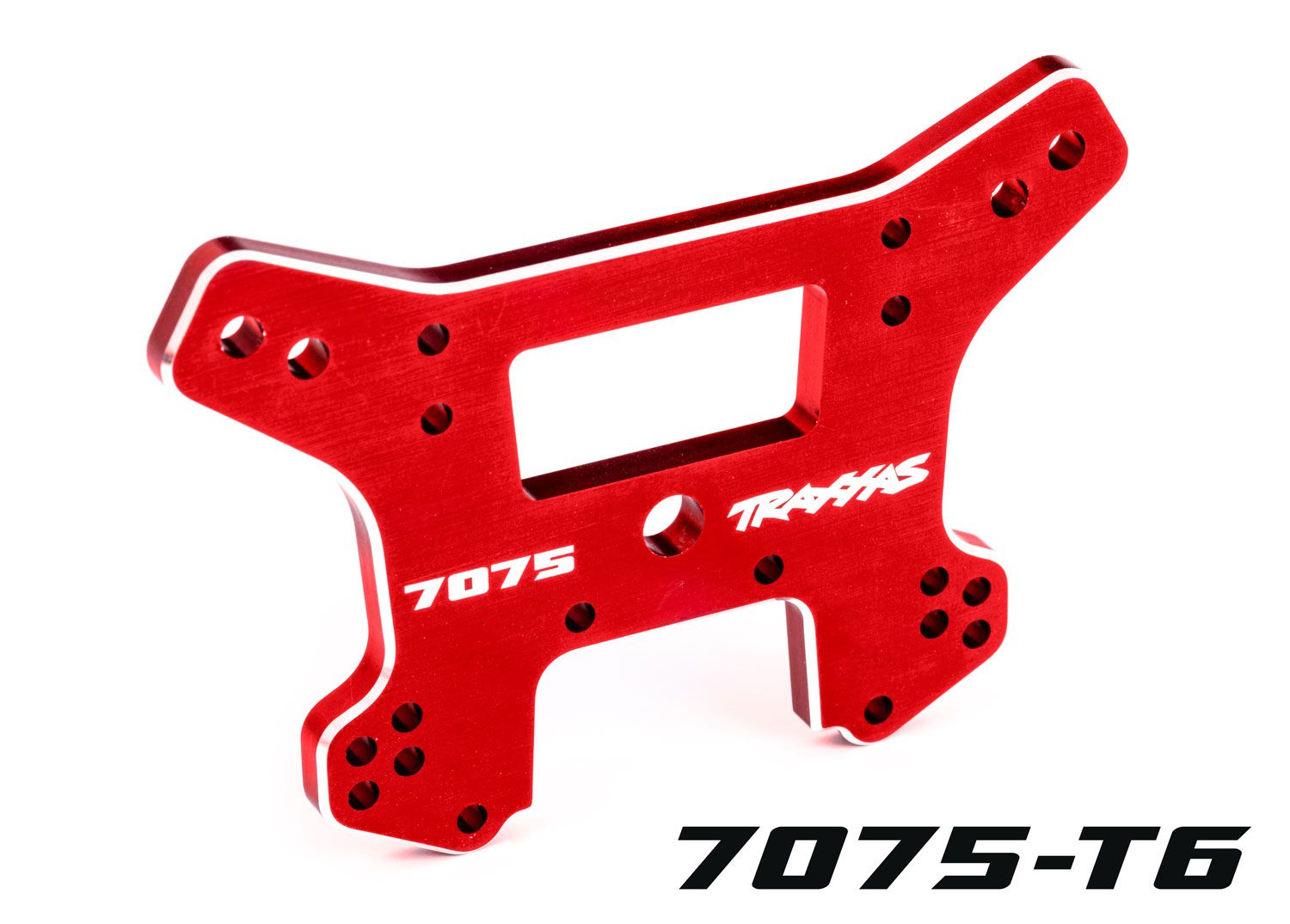 TRAXXAS 9639R Shock tower, front, 7075-T6 aluminum (red-anodized) (fits Sledge®)