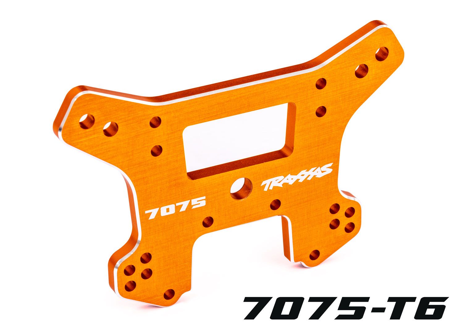 TRAXXAS 9639T Shock tower, front, 7075-T6 aluminum (orange-anodized) (fits Sledge®)