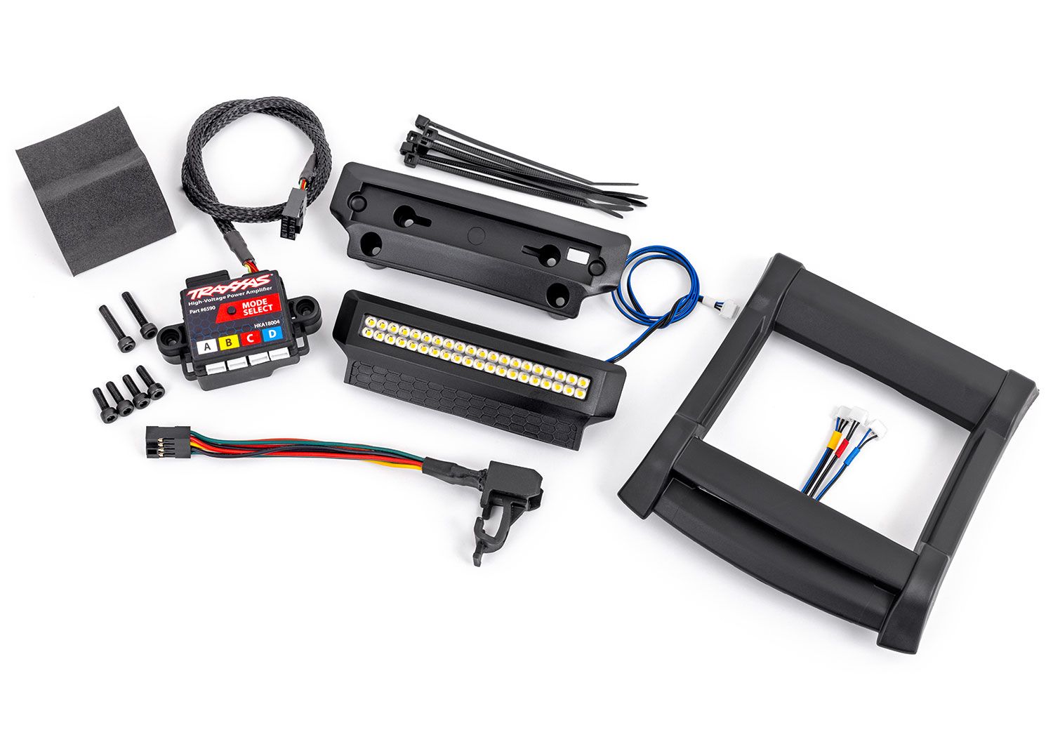 TRAXXAS 9690 LED light set, Sledge, complete (includes body bumper with LED lights, roof skid plate with LED lights, #6590 high-voltage power amplifier)
