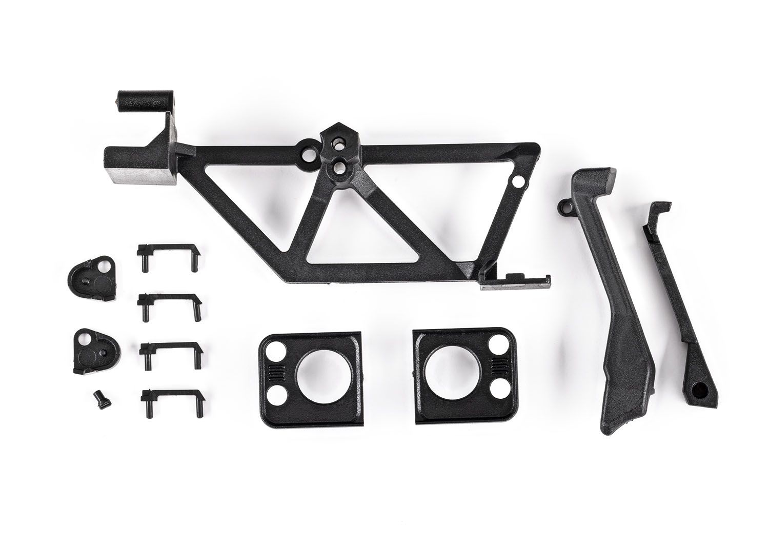 TRAXXAS 9731 Door handles (4)/ light mounts, front (left & right)/ light retainers, front bumper (left & right)/ fuel cap/ snorkel/ spare tire mount (fits #9712 body)