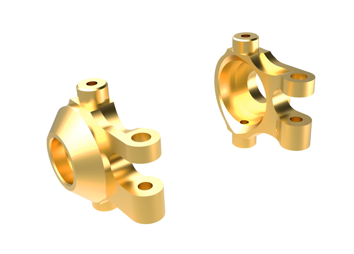 TRAXXAS 9737 Steering blocks, brass (7 grams each) (left & right)/ 2.5x12mm BCS (with threadlock) (2)/ 2x6mm SS (with threadlock) (4)