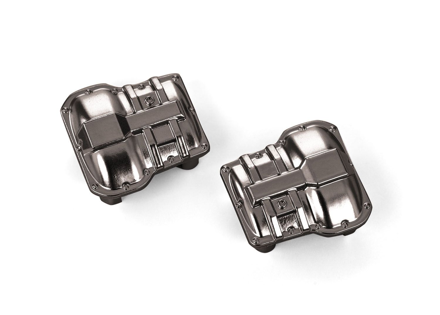 TRAXXAS 9738-BLKCR Axle cover, front or rear (black chrome) (2)