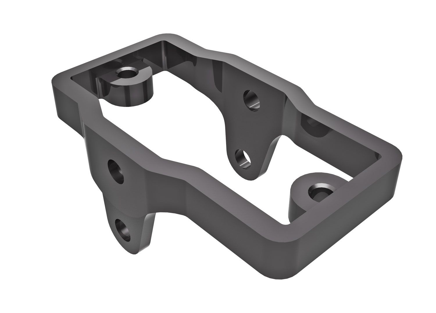 TRAXXAS 9739-GRAY Servo mount, 6061-T6 aluminum (dark titanium-anodized)