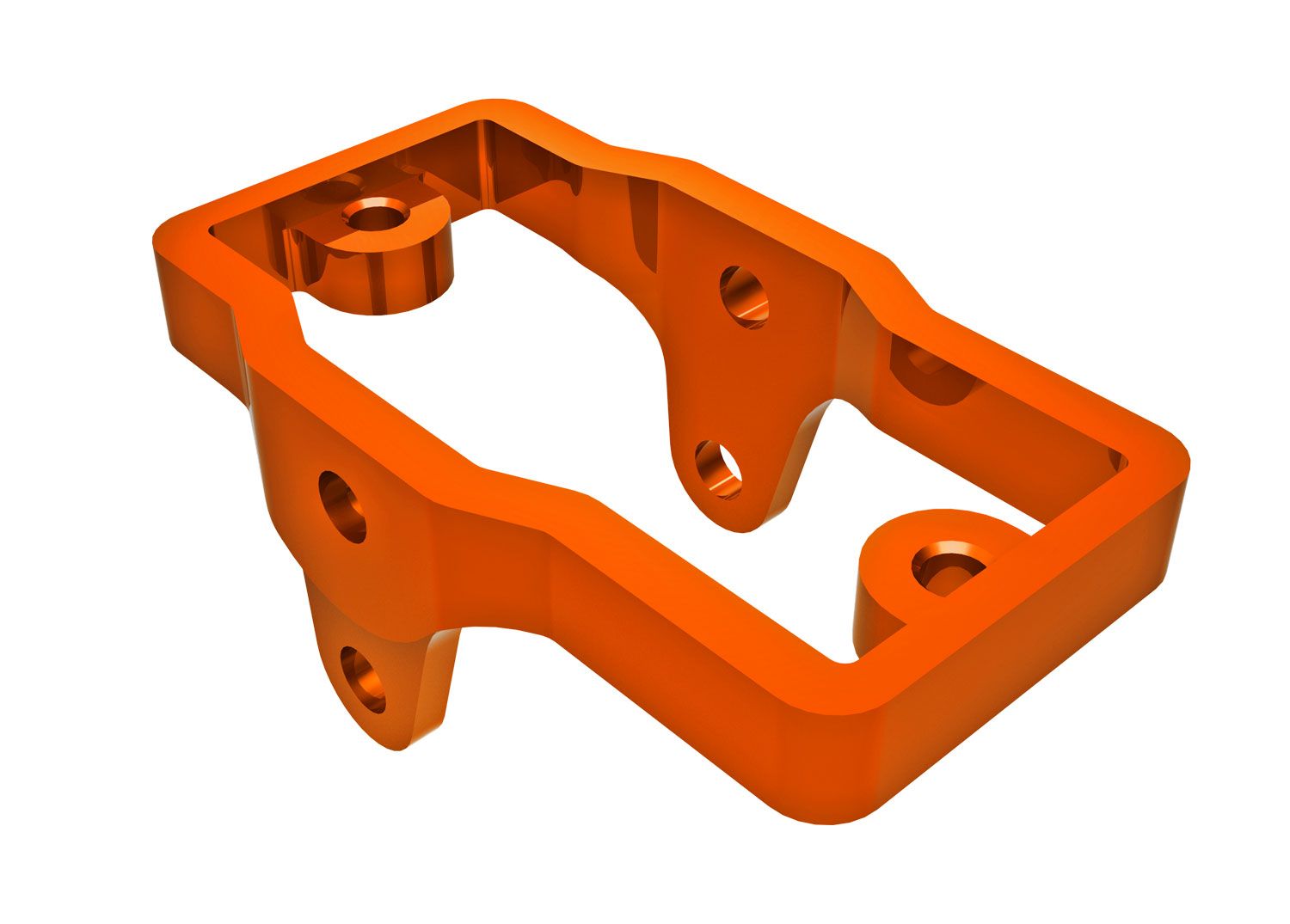 TRAXXAS 9739-ORNG Servo mount, 6061-T6 aluminum (orange-anodized)