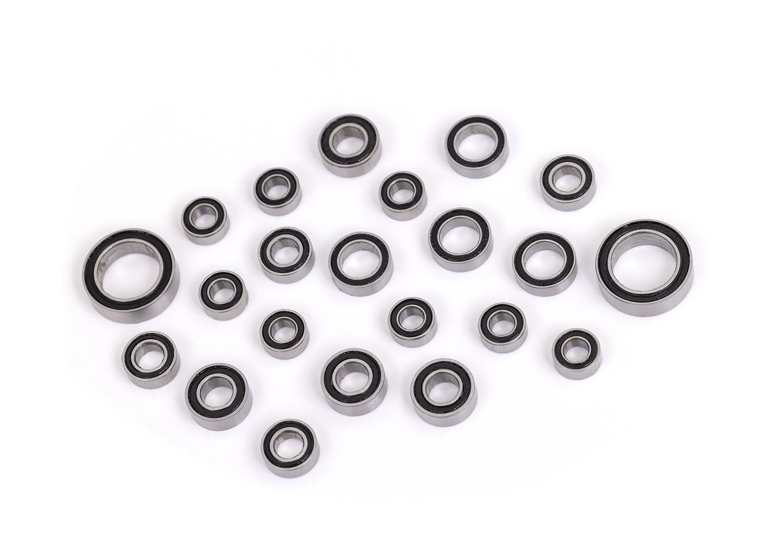 TRAXXAS 9745X TRX4m TRX-4M Ball bearing set, black rubber sealed, complete (3x6x2.5mm (8), 5x8x2.5mm (4), 4x8x3mm (4), 8x12x3.5mm (2), 3.5x7x2.5mm (4))