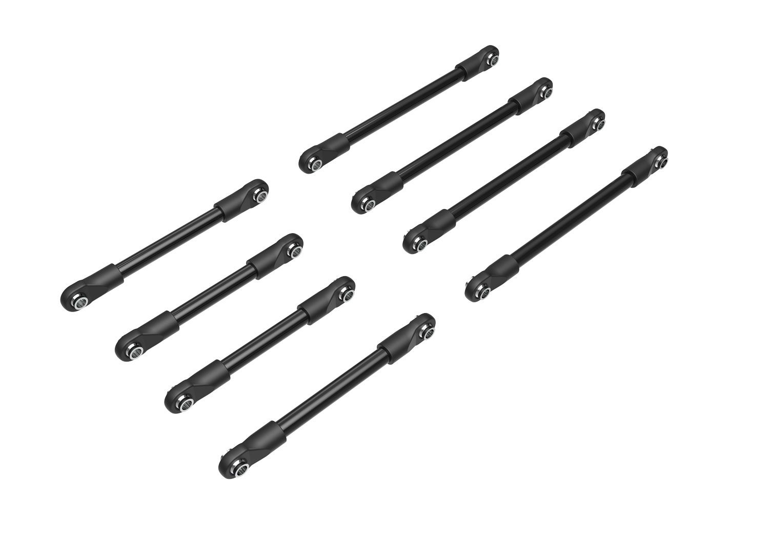 TRAXXAS 9749 Suspension link set, steel (includes 4x53mm front lower links (2), 4x46mm front upper links (2), 4x68mm rear lower or upper links (4))