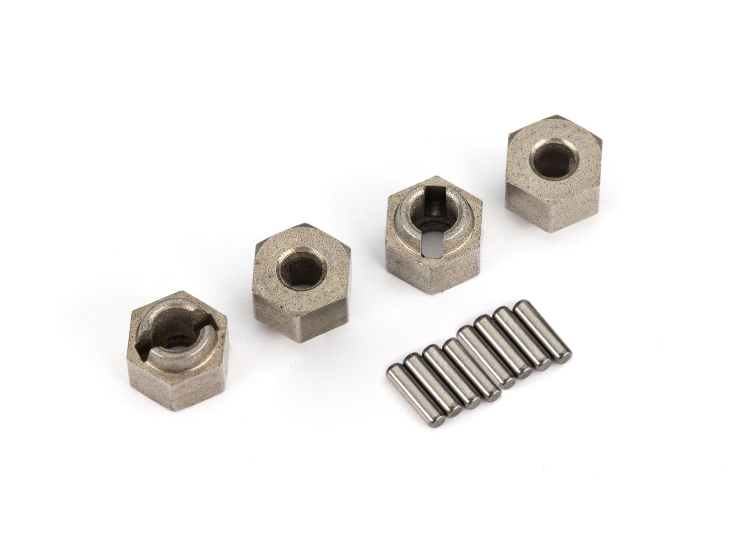 TRAXXAS 9750A Wheel hubs, 7mm hex (steel) (4)/ axle pins (8)