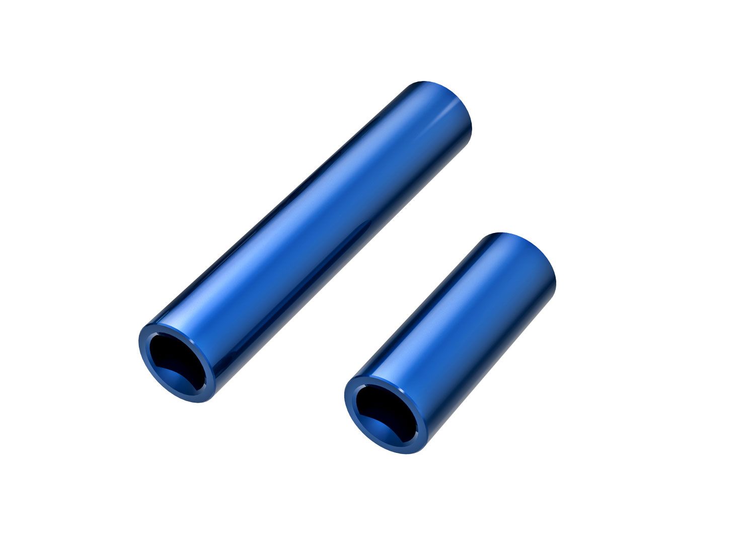 TRAXXAS 9752-BLUE Driveshafts, center, female, 6061-T6 aluminum (blue-anodized) (front & rear) (for use with #9751 metal center driveshafts)