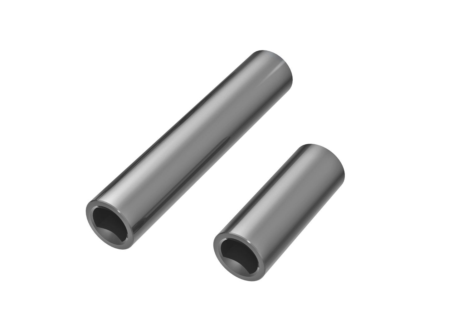 TRAXXAS 9752-GRAY Driveshafts, center, female, 6061-T6 aluminum (dark titanium-anodized) (front & rear) (for use with #9751 metal center driveshafts)