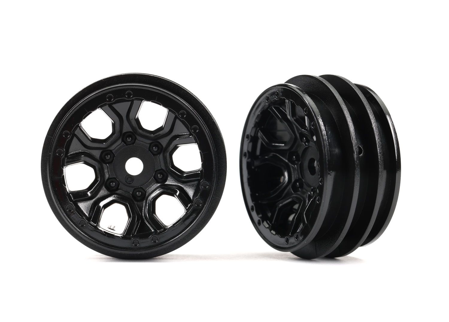TRAXXAS 9770 Wheels, 1.0" (black) (2)