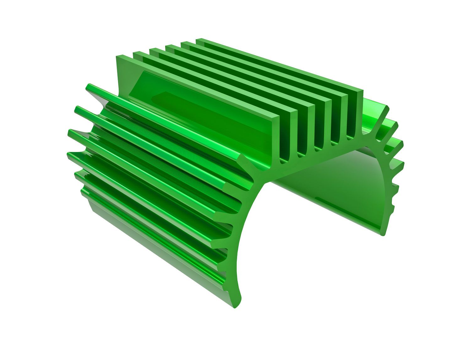 TRAXXAS 9793-GRN Heat sink, Titan® 87T motor (6061-T6 aluminum, green-anodized)