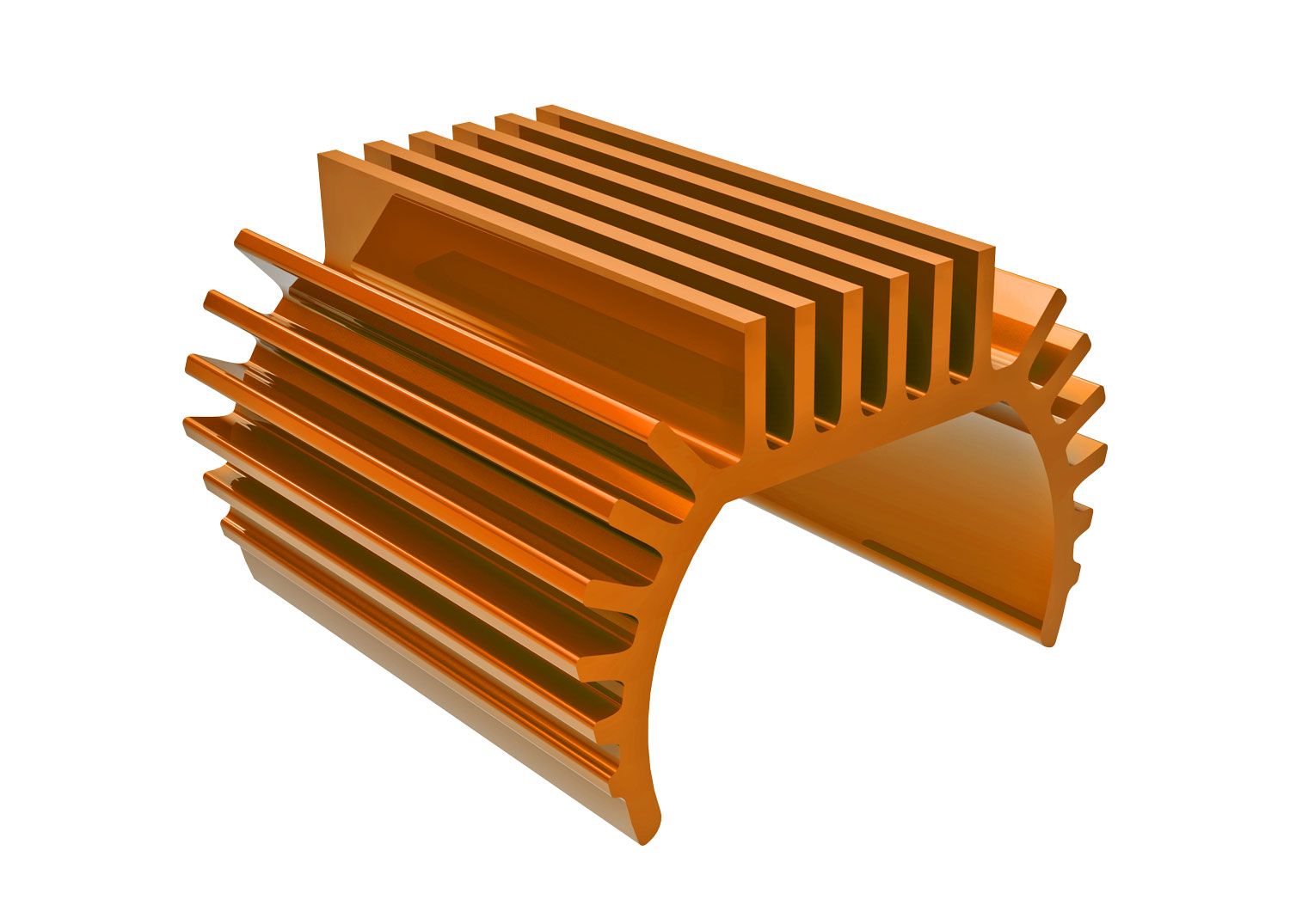 TRAXXAS 9793-ORNG Heat sink, Titan® 87T motor (6061-T6 aluminum, orange-anodized)