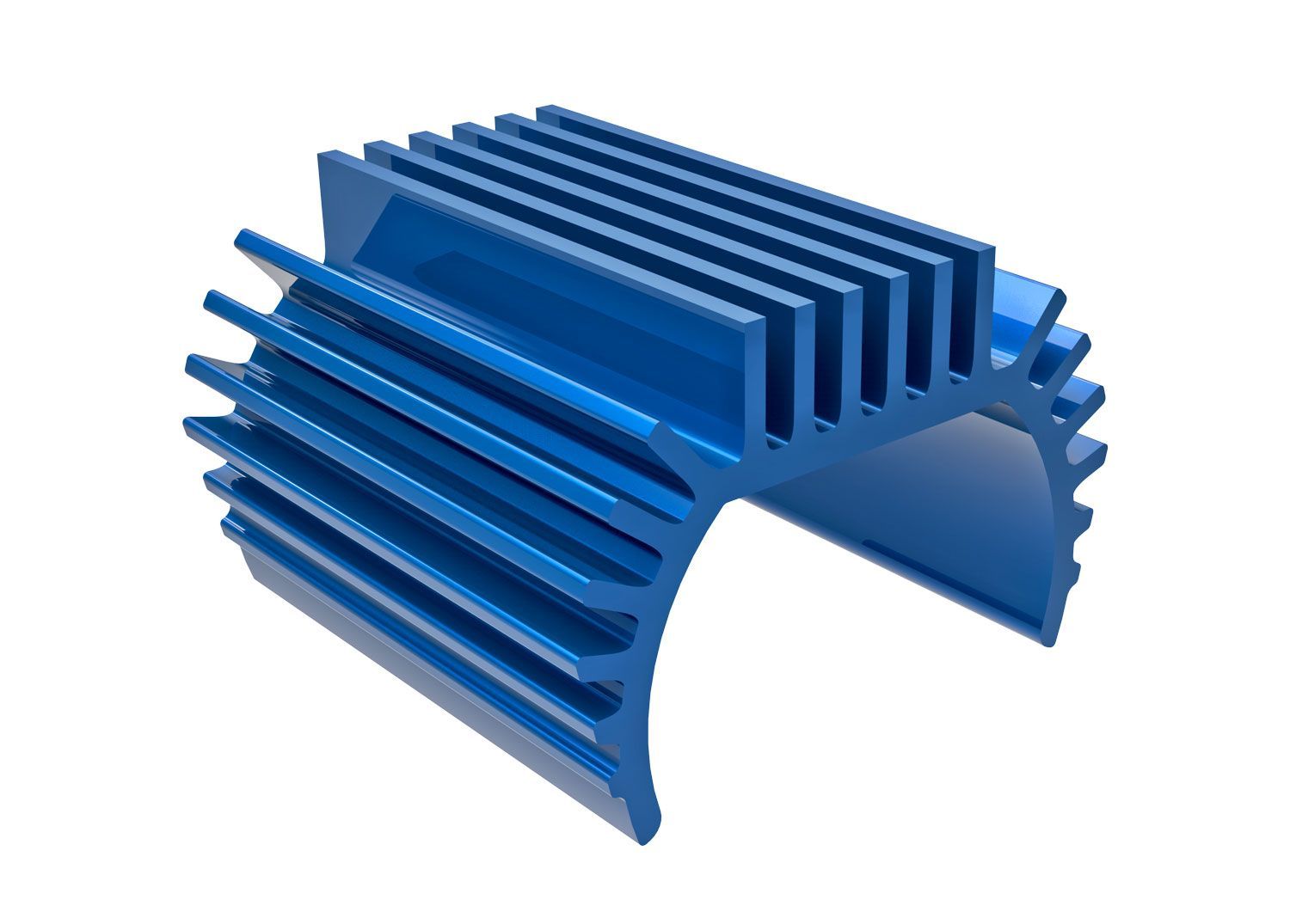 TRAXXAS 9793-BLUE Heat sink, Titan® 87T motor (6061-T6 aluminum, blue-anodized)