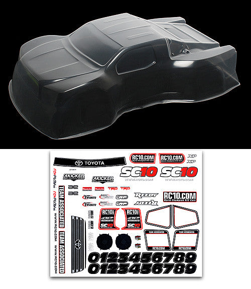 ASSOCIATED 9926 SC10 Toyota Racing Body, clear