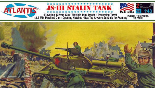 ATLANTIS A303 Russian JS-III Stalin Tank 1/48 Plastic Model Kit