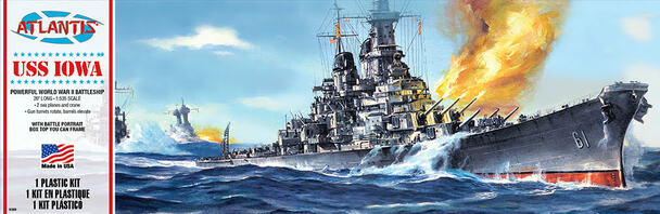 ATLANTIS H369 USS Iowa BB-61 Big Battleship Plastic Model kit 1/535