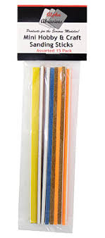 ALPHA ABRASIVE 0101 Mini Hobby and Craft Sanding Sticks