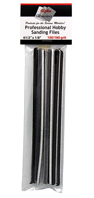 ALPHA ABRASIVES 0305 1/8" Professional Sanding Files 100 / 180 grit