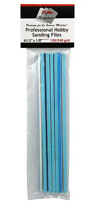 ALPHA ABRASIVES 0306 1/8" Professional Sanding Files 120 / 240 grit