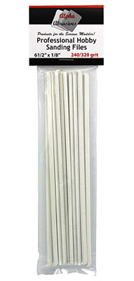 ALPHA ABRASIVES 0307 1/8" Professional Sanding Files 240 / 320 grit