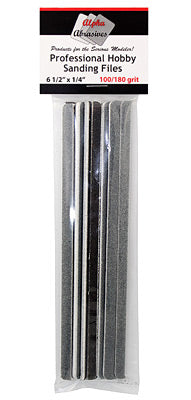 ALPHA ABRASIVES 0308 1/4" Professional Sanding Files Coarse