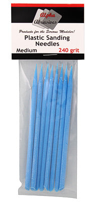 ALPHA ABRASIVES 0402 Plastic Sanding Needles Medium 240 Grit
