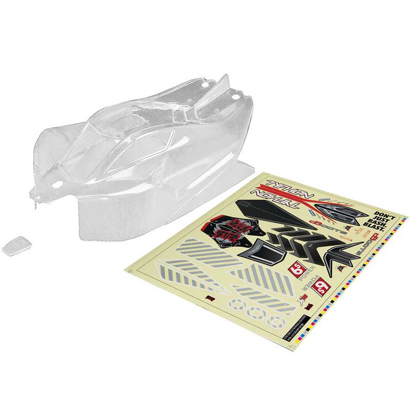 ARRMA AR406106 Clear Body 1/8 with Decals TYPHON 6S BLX ARAC3321