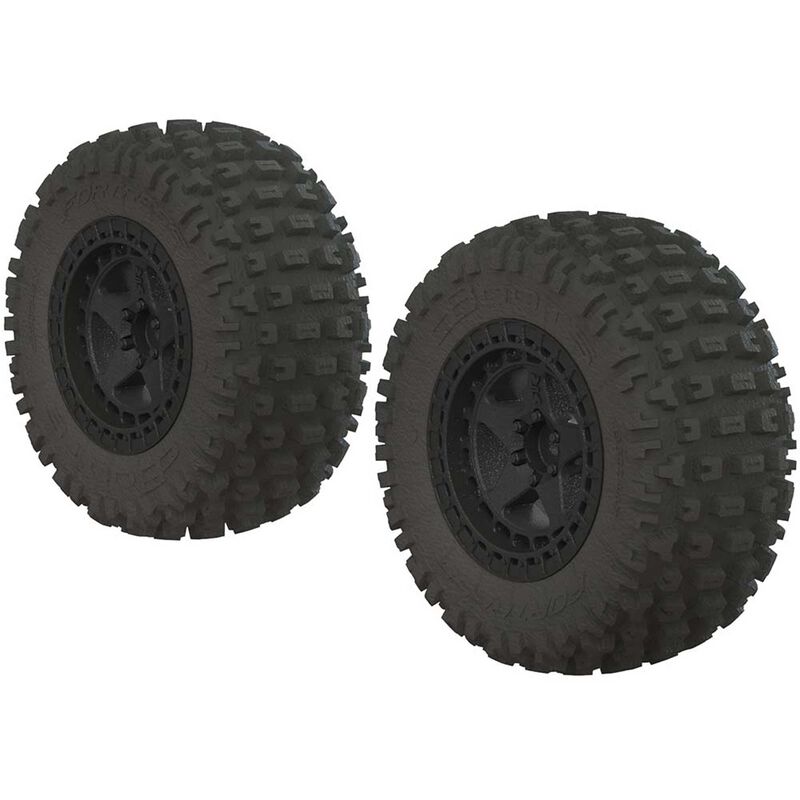 ARRMA AR550042 dBooots Fortress SC Tire Set Glued Black