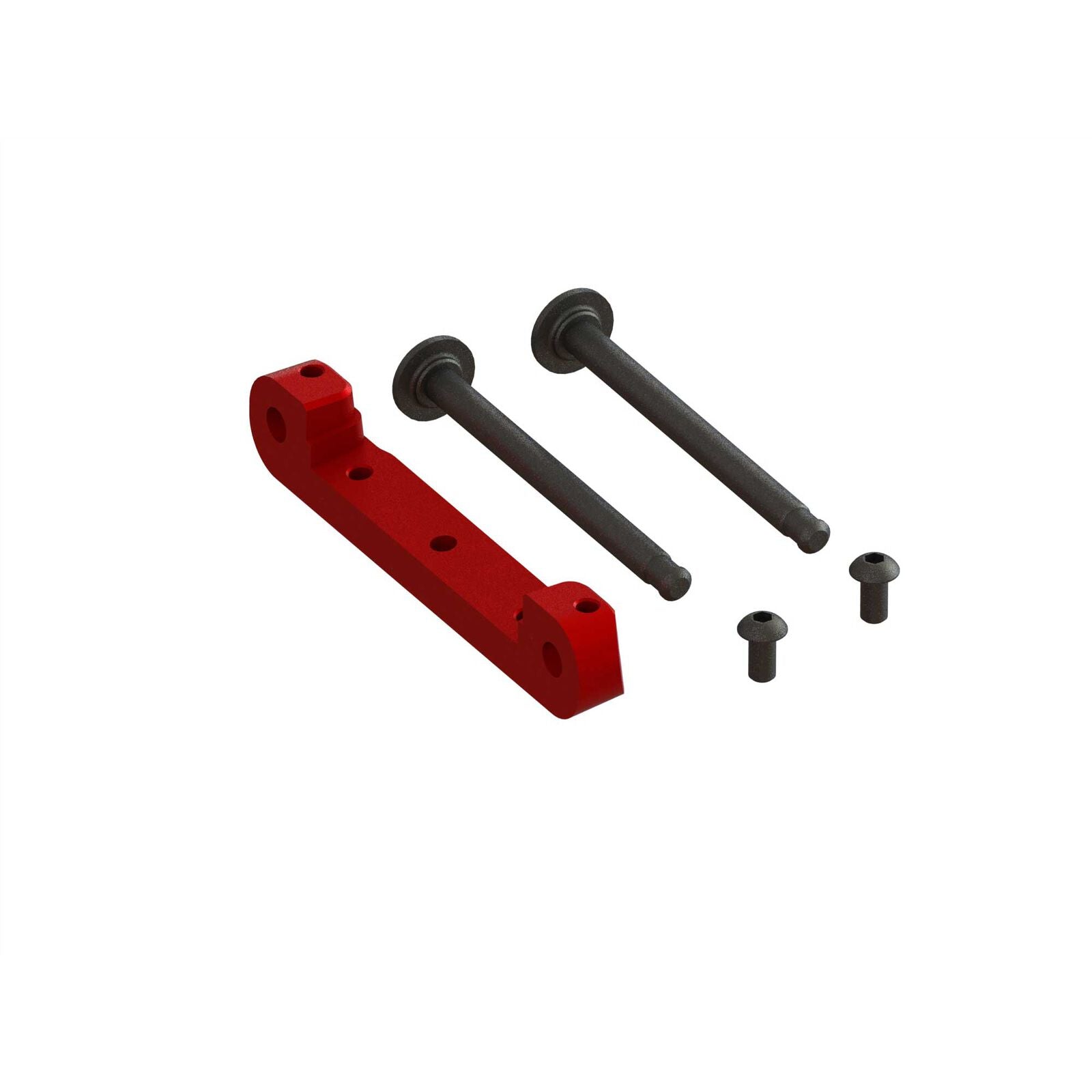ARRMA ARA330659 Front Upper Aluminum Suspension Mount CNC Red EXB