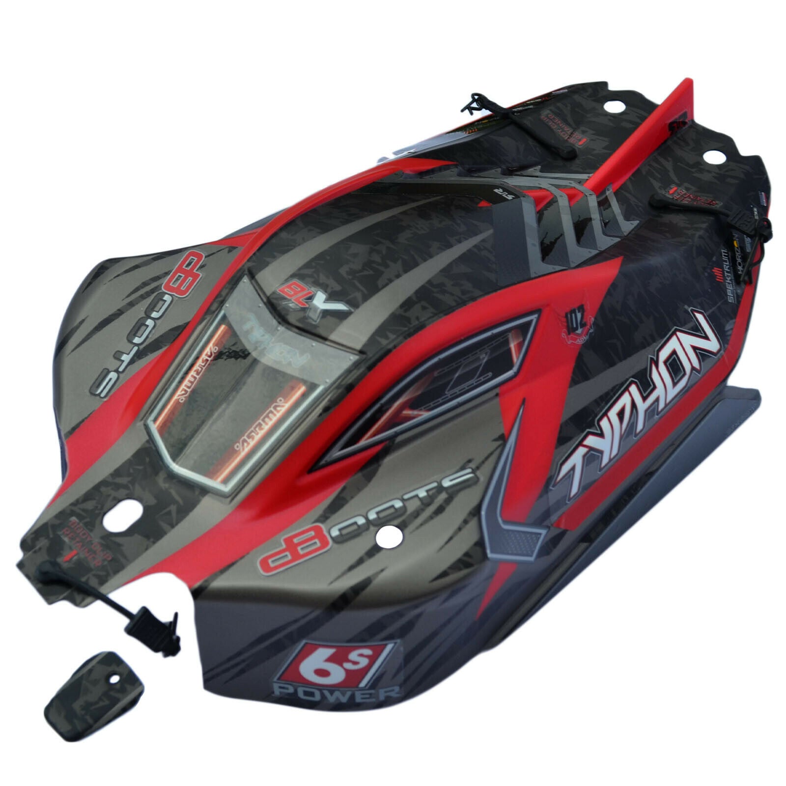 ARRMA ARA406120 Body Painted with Decals TYPHON 6S, Black/Red