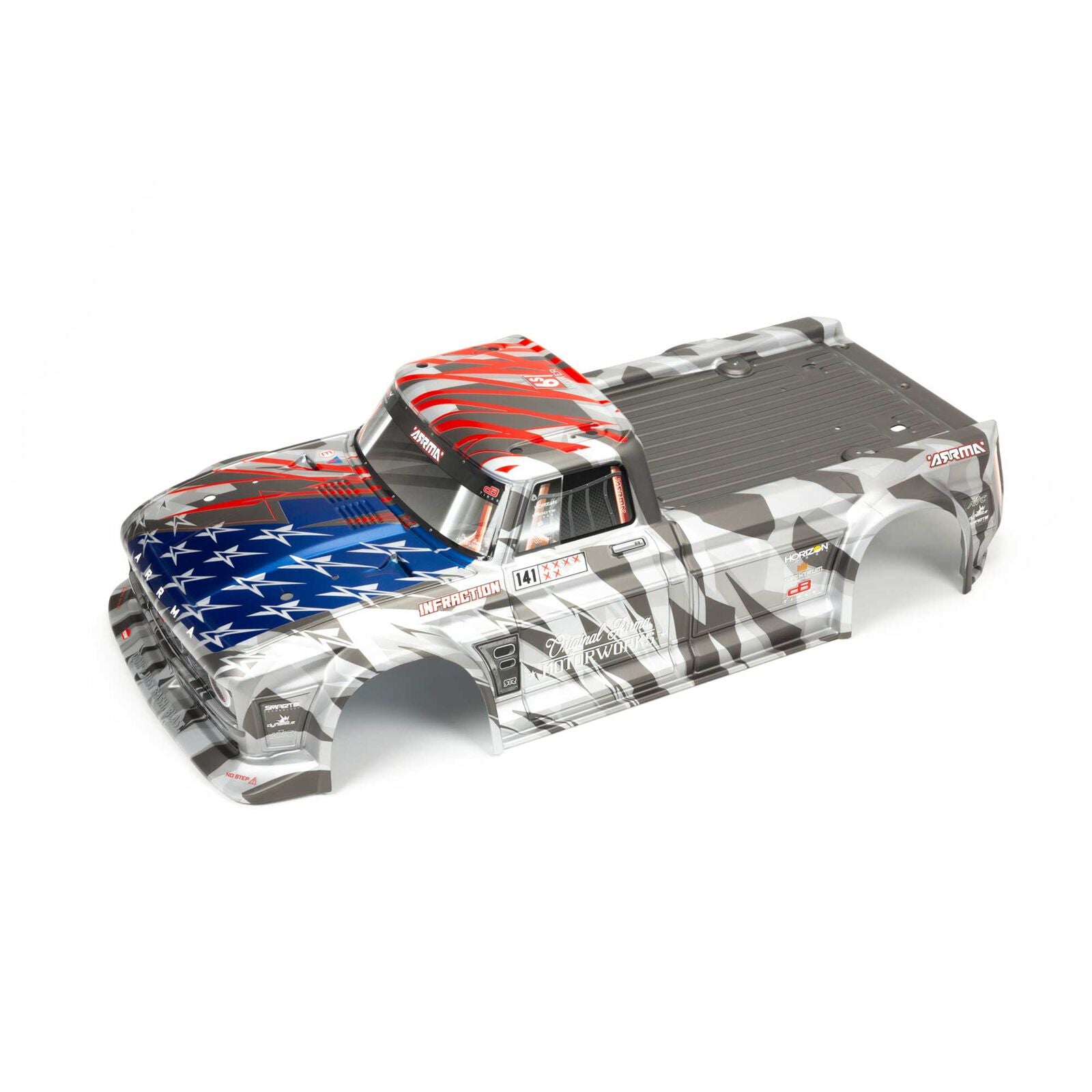 ARRMA ARA410006 Painted Body, Silver/Red: INFRACTION 6S BLX