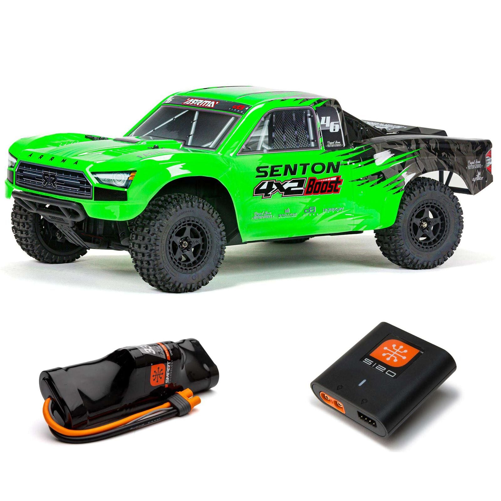 ARRMA ARA4103SV4 1/10 SENTON 4X2 BOOST MEGA 550 Brushed Short Course Truck RTR with Battery & Charger