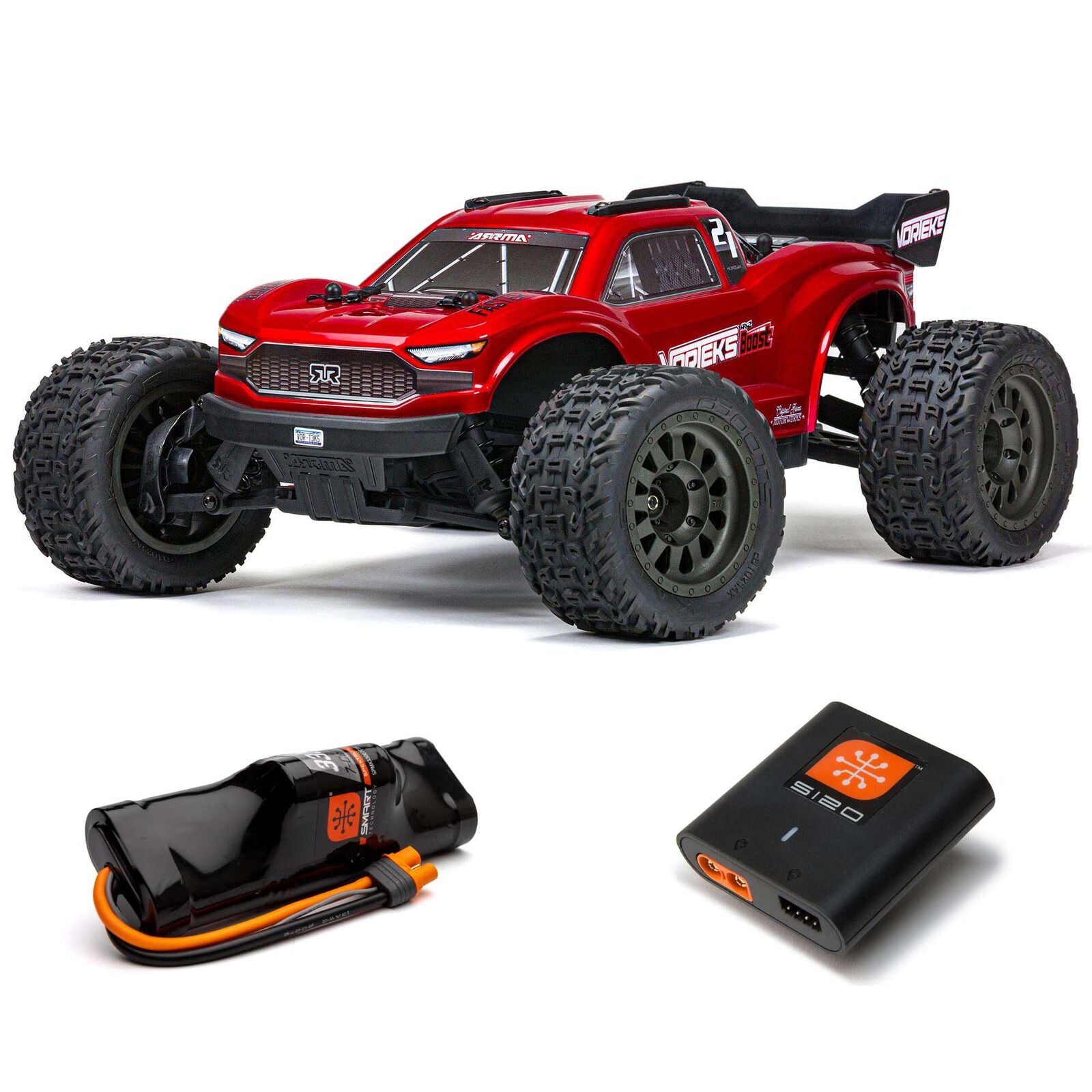 ARRMA ARA4105SV4 1/10 VORTEKS 4X2 BOOST MEGA 550 Brushed Stadium Truck RTR with Battery & Charger