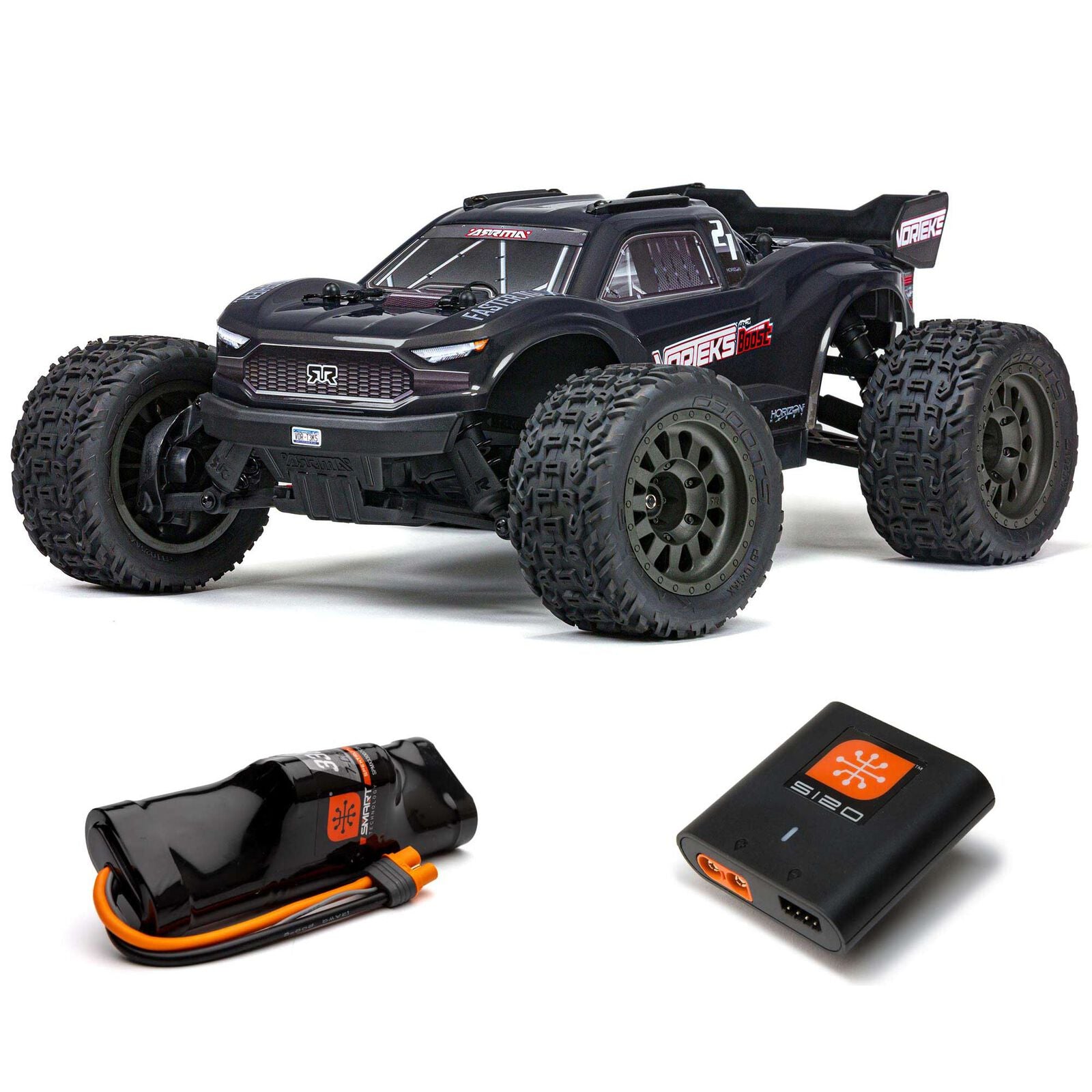 ARRMA ARA4105SV4 1/10 VORTEKS 4X2 BOOST MEGA 550 Brushed Stadium Truck RTR with Battery & Charger